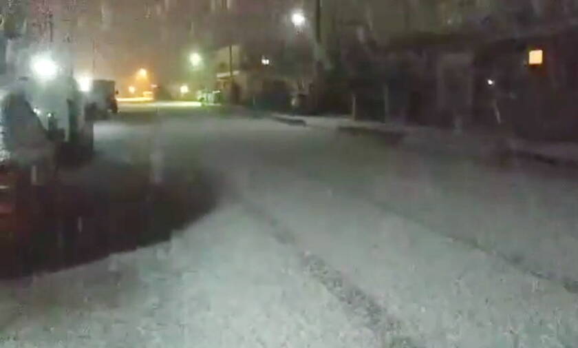 Ημαθία: Σφοδρή χιονόπτωση στο δήμο Αλεξάνδρειας