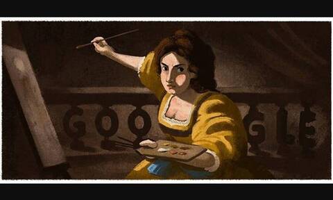 Αρτεμίζια Τζεντιλέσκι: H Google τιμά με doodle τη θαρραλέα Ιταλίδα ζωγράφο