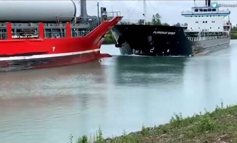 Καναδάς: Καρέ-καρέ η σύγκρουση δύο πλοίων - Συγκλονιστικό βίντεο