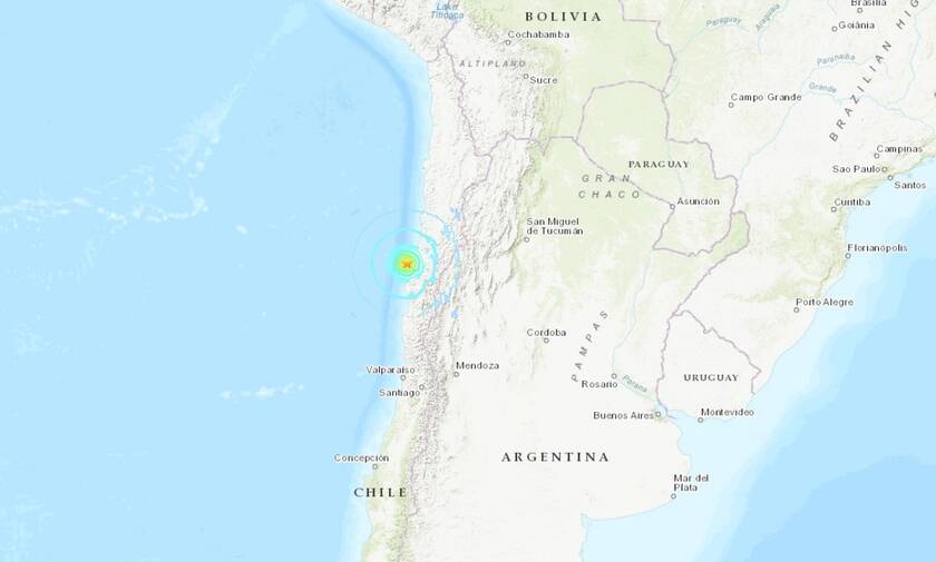 Ισχυρός σεισμός 6,5 Ρίχτερ στη Χιλή