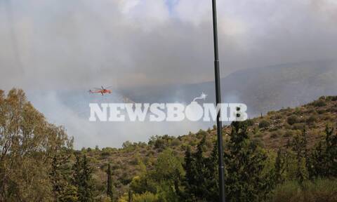 Φωτιά ΤΩΡΑ - Αθήνα: Οι πρώτες εικόνες από την μεγάλη φωτιά στον Βύρωνα