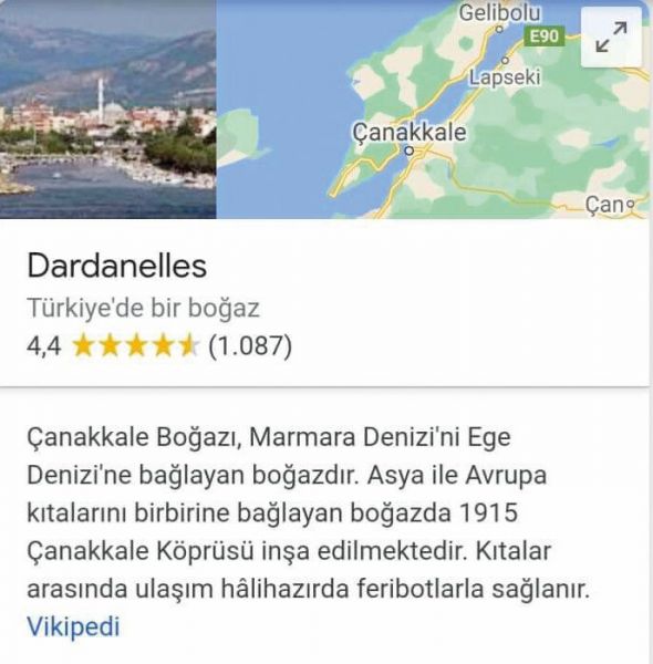Τουρκία κατά Google : Σύγκρουση για το Βόσπορο και τα Δαρδανέλια - «Οι Έλληνες δεν θέλουν ειρήνη»