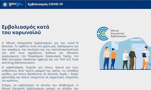 Emvolio.gov.gr: Στον «αέρα» η σελίδα για τον εμβολιασμό στην Ελλάδα – Οι 8 απαντήσεις για τα εμβόλια