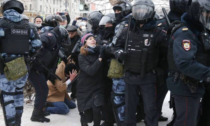Υπόθεση Ναβάλνι: Σε περισσότερους από 3.300 ανέρχονται οι διαδηλωτές που συνελήφθησαν χθες