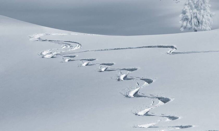 Τρόμος στο χιόνι: Κατέβαινε την πλαγιά χωρίς να γνωρίζει τι τον κυνηγά με μανία