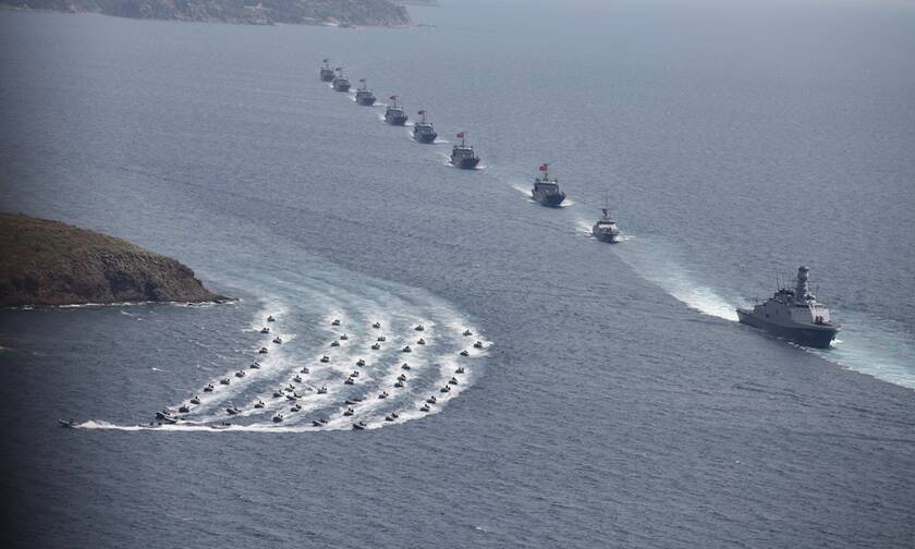 «Πυρπολεί» την ειρήνη η Τουρκία: Βγάζει όλο το Στόλο στο Αιγαίο για την άσκηση «Γαλάζια πατρίδα»