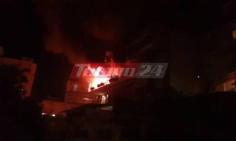 Πάτρα: Φωτιά σε πολυκατοικία στην Ελευθερίου Βενιζέλου - Προληπτική εκκένωση διαμερισμάτων