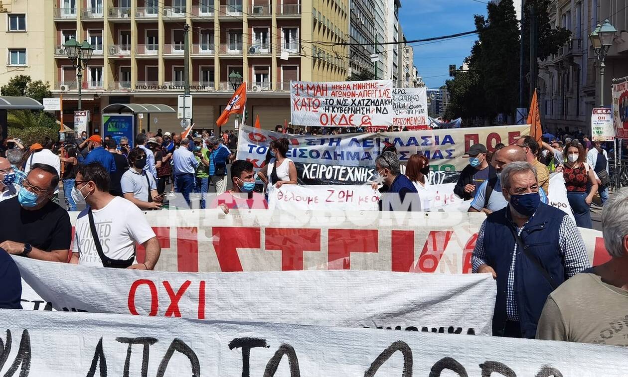 Ρεπορτάζ Newsbomb.gr: Κλειστό το κέντρο από τις συγκεντρώσεις κατά του εργασιακού νομοσχεδίου