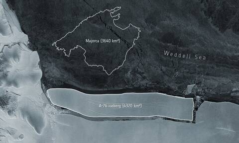Δημιουργήθηκε το μεγαλύτερο παγόβουνο στον κόσμο: Πού βρίσκεται, πόσο μεγάλο είναι