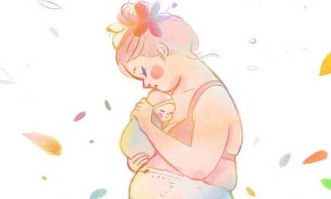 Η ομορφιά και τη χαρά της μητρότητας μέσα από τρυφερά σκίτσα