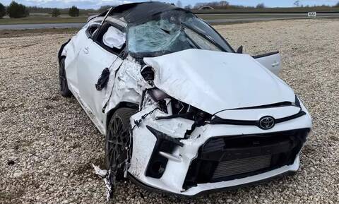 Δείτε το εντυπωσιακό ατύχημα ενός Toyota GR Yaris με ολική καταστροφή