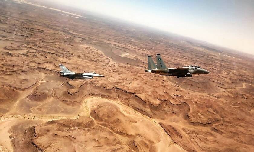 «FALCON EYE - 2»: Εντυπωσιακές εικόνες από την αεροπορική άσκηση Ελλάδας - Σαουδικής Αραβίας