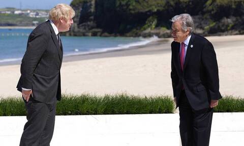 Για το Κυπριακό συζήτησαν Γκουτέρες - Τζόνσον στο περιθώριο της G7