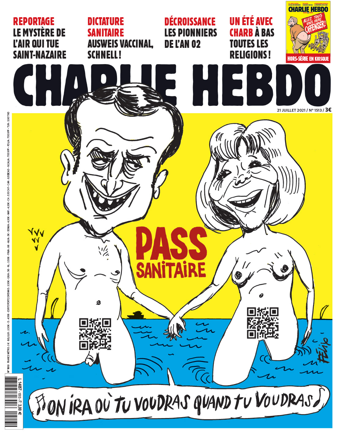 Το Charlie Hebdo κατά του Γάλλου προέδρου.