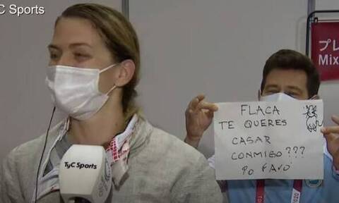 Ολυμπιακοί Αγώνες: Πρόταση γάμου on air στο Τόκιο! - Είπε το «ναι» η ξιφομάχος Πέρες Μορίς (video)