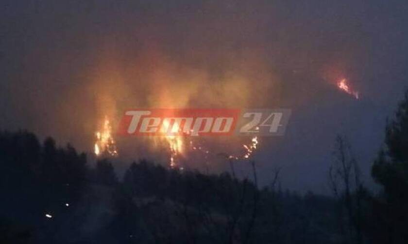 Φωτιά Ηλεία: Ολονύχτια «μάχη» με αναζωπυρώσεις - Σκηνικό πολέμου στη Νεμούτα, όπου κάηκαν σπίτια
