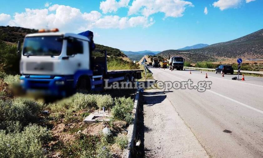 Φορτηγό παρέσυρε εργάτη οδοποιίας στο δρόμο Λαμίας – Δομοκού