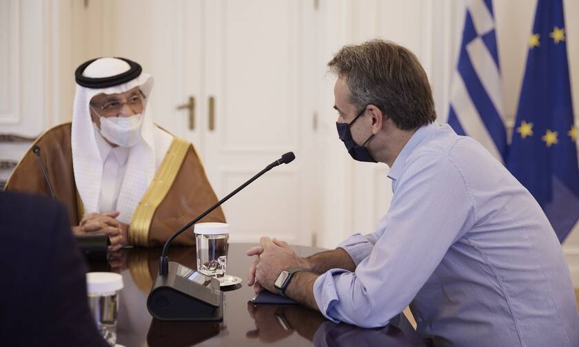 Συνάντηση του Πρωθυπουργού Κυριάκου Μητσοτάκη με τον Υπουργό Επενδύσεων της Σαουδικής Αραβίας