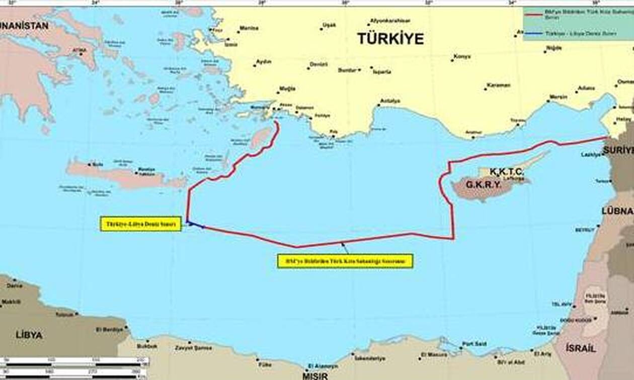Προκλητικοί χάρτες της Τουρκίας: «Συνεχίζουμε για τη Γαλάζια Πατρίδα»