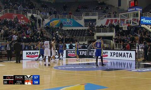 Basket League: Ένταση και προσωρινή διακοπή στο ΠΑΟΚ – Περιστέρι (video)