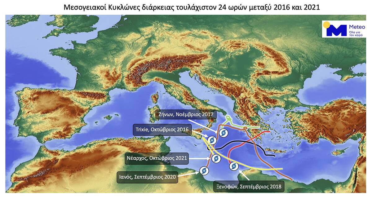 Καιρός: O «Νέαρχος» ήταν ο πέμπτος Μεσογειακός Κυκλώνας στο Ιόνιο από το 2016