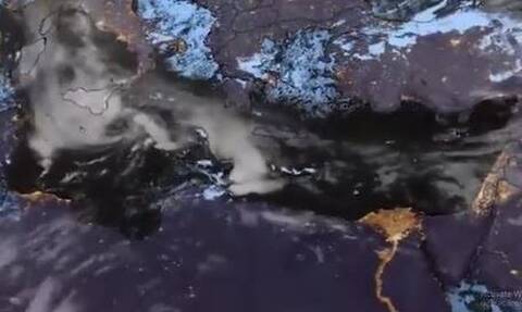 «Νέαρχος»: Timelapse βίντεο από το πέρασμα του μεσογειακού κυκλώνα