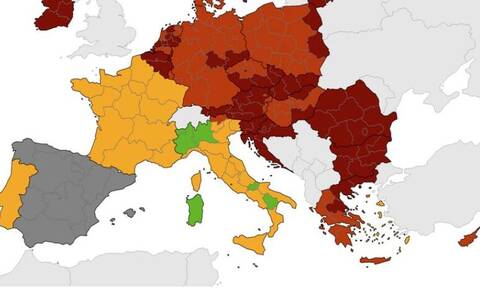 Χάρτες ECDC: Στο «βαθύ κόκκινο» η Βόρεια Ελλάδα και η Θεσσαλία