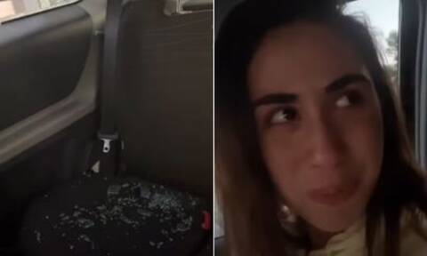 Άνανδρη επίθεση στην Έλενα Κρεμλίδου – Της διέλυσαν το αυτοκίνητο (video)