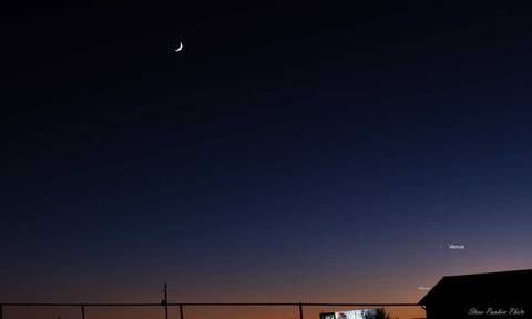 Εντυπωσιακό θέαμα στον ουρανό - Συστοιχία Δία, Σελήνης και Αφροδίτης (pic)