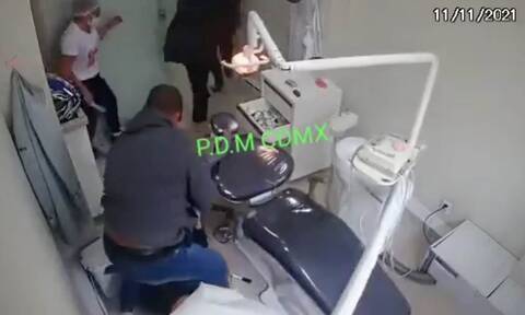Ληστές τα βρήκαν σκούρα από αστυνομικό εκτός υπηρεσίας σε οδοντιατρείο στη Βραζιλία (video)