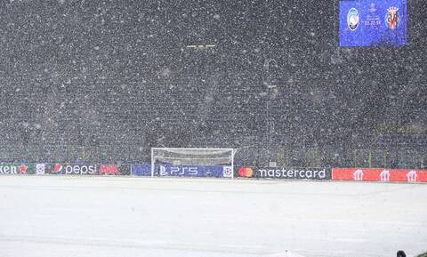 Champions League: «Άσπρισε» το Μπέργκαμο! Αναβλήθηκε το Αταλάντα – Βιγιαρεάλ λόγω χιονόπτωσης (vid)