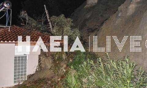 Ηλεία: Κατολίσθηση στο Κατάκολο - Δέντρο έπεσε πάνω σε σπίτι (pics)