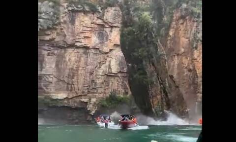 Δραματικά βίντεο: Τραγωδία με 7 νεκρούς στη Βραζιλία - Τεράστιος βράχος έπεσε πάνω σε τουρίστες