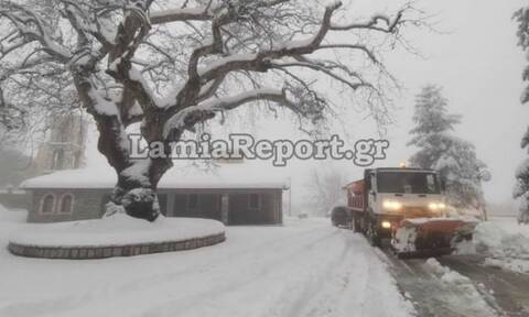 Κακοκαιρία Διομήδης: Θάφτηκαν στο χιόνι τα ορεινά χωριά της Λαμίας