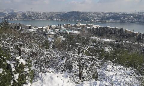 Χιόνια και στην Κωνσταντινούπολη