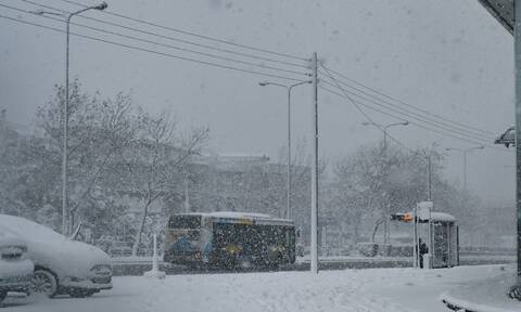 λεωφορεία χιόνια 