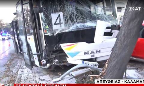 Θεσσαλονίκη: Σύγκρουση λεωφορείου με ταξί