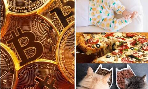 Πόσες πίτσες, πάνες μωρού και γατοτροφές αγοράζετε με 1 Bitcoin