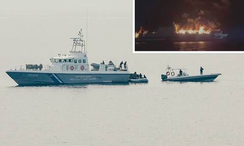 Ένας τραυματίας από τη φωτιά στο πλοίο ανοιχτά της Ηγουμενίτσας - Στην Κέρκυρα οι διασωθέντες