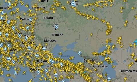 Πόλεμος Ουκρανία: H «τρύπα» στον εναέριο χώρο της - Καμία πτήση πάνω από τη χώρα