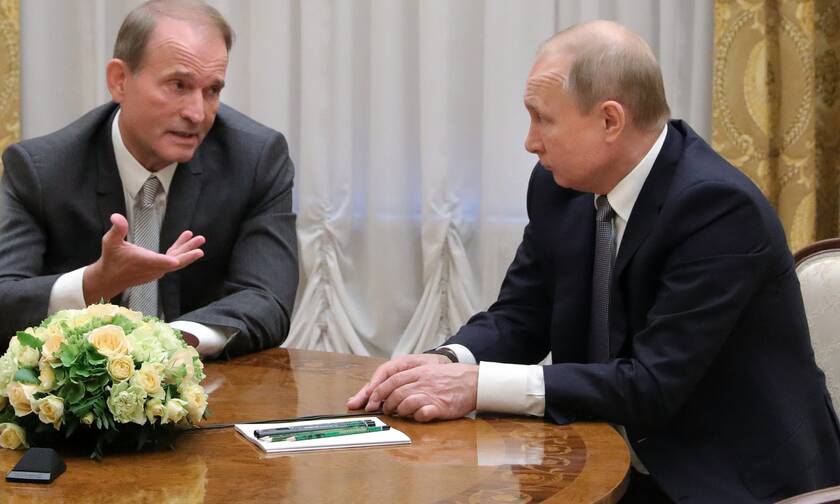 Ο Ουκρανός ολιγάρχης Μεντβέντσουκ με τον Πούτιν
