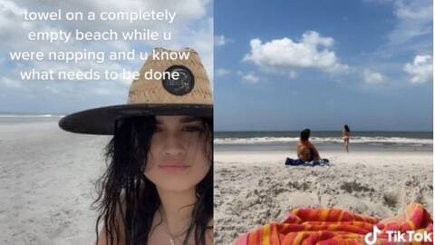 Viral η Αμερικάνα που έριξε άμμο στο πρόσωπο ενός άνδρα, ο οποίος έκανε ηλιοθεραπεία κοντά της