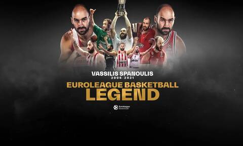 Βασίλης Σπανούλης: Γίνεται Euroleague Legend – Θα τιμηθεί στο Ολυμπιακός – Μονακό (video)