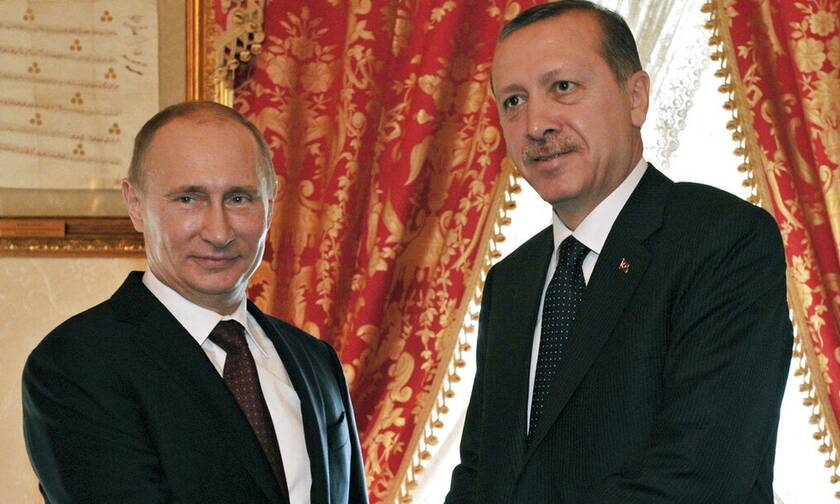 O Eρντογάν με τον Πούτιν