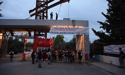 Συγκέντρωση φοιτητών κατά της Πανεπιστημιακής Αστυνομίας στην Πανεπιστημιούπολη του ΕΚΠΑ