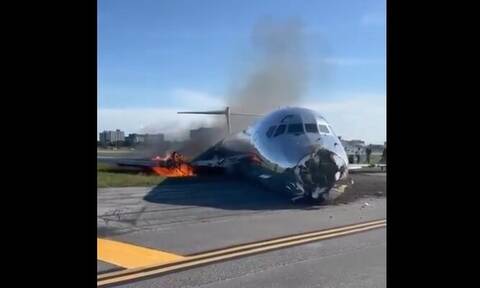 Προσγείωση - θρίλερ στο Μαϊάμι: «Νόμιζα ότι θα πέθαινα» - Αεροπλάνο τυλίχθηκε στις φλόγες (vids)