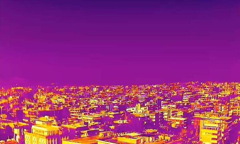 Καύσωνας: Η θερμική κάμερα πάνω από την Αθήνα - Η αποπνικτική κατάσταση στην πρωτεύουσα