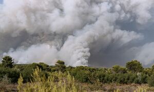Φωτιά στη Λευκάδα: Αποπνικτική η ατμόσφαιρα - Δύσκολο το έργο των πυροσβεστών, λόγω ισχυρών ανέμων
