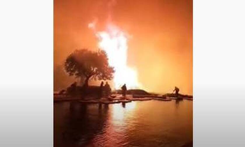 Φωτιά στο Κρανίδι: Συγκλονιστικό βίντεο – Η στιγμή που το ξενοδοχείο παραδίδεται στις φλόγες