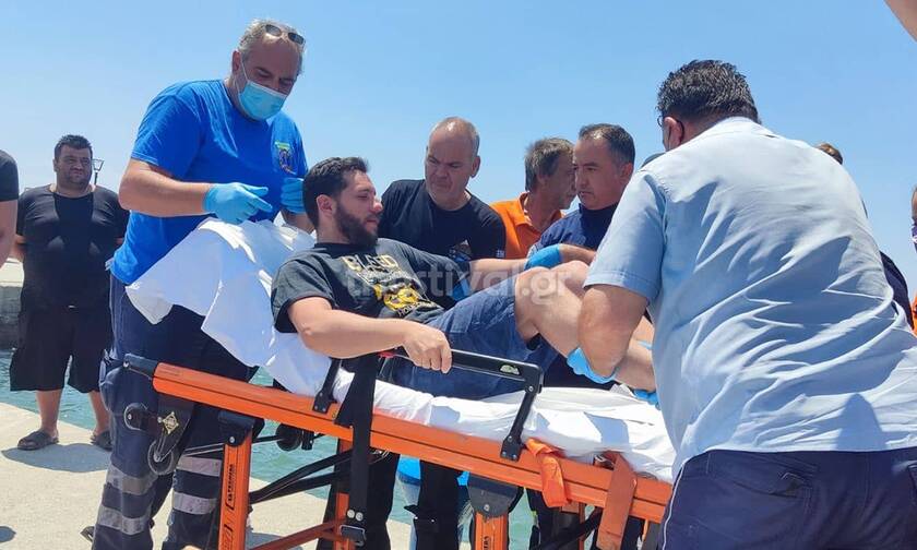 Διάσωση 30χρονου στη Χαλκιδική: Η στιγμή που ο Ιβάν πατάει στη στεριά (pics+vid)